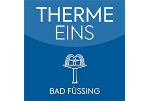 Logo THERME EINS  mit Saunahof Bad Füssing